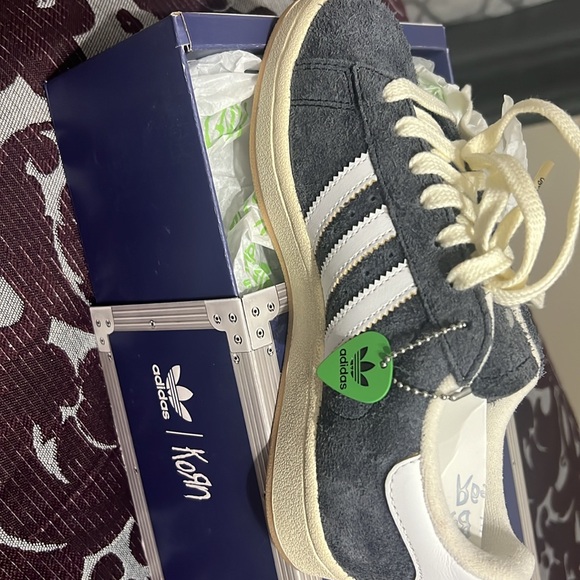 adidas x KoRn Campus 2 Carbon & White Shoes - Picture 4 of 5